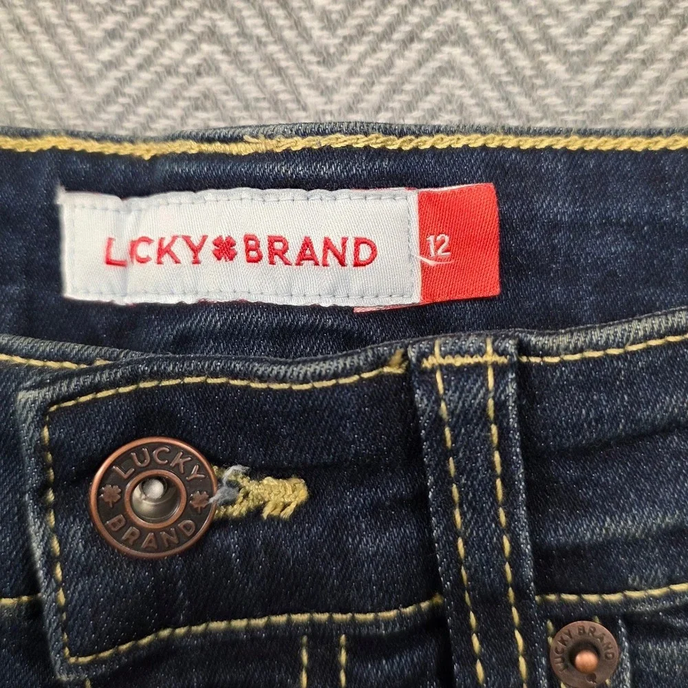Lucky Brand Women Jeans Straight Droit Dark‎ Wash Size 12
